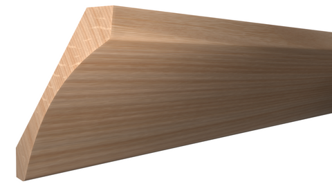 Profile View of Cove Molding, product number CO-506-026-1-RO - 13/16" x 5-3/16" Red Oak Cove - $4.89/ft sold by American Wood Moldings