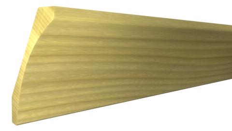 Profile View of Cove Molding, product number CO-514-030-1-PO - 15/16" x 5-7/16" Poplar Cove - $4.87/ft sold by American Wood Moldings