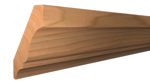 Profile View of Crown Molding, product number CR-308-022-1-CH - 11/16" x 3-1/4" Cherry Crown - $4.18/ft sold by American Wood Moldings