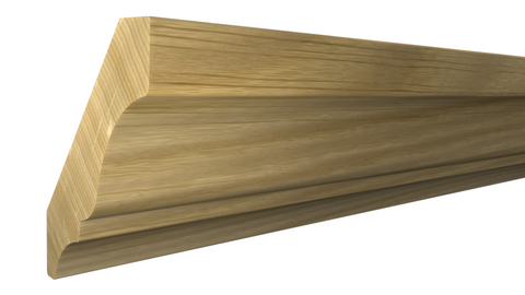 Profile View of Crown Molding, product number CR-308-022-1-WO - 11/16" x 3-1/4" White Oak Crown - $7.21/ft sold by American Wood Moldings