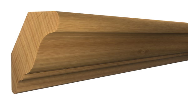Profile View of Crown Molding, product number CR-120-016-1-KAL - 1/2" x 1-5/8" Knotty Alder Crown - $1.86/ft sold by American Wood Moldings