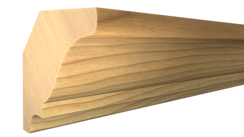 Profile View of Crown Molding, product number CR-120-024-1-MA - 3/4" x 1-5/8" Maple Crown - $2.55/ft sold by American Wood Moldings