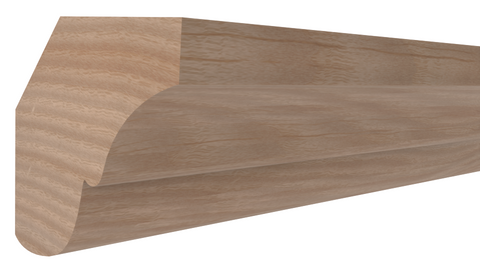 Side View of Crown Molding, product number CR-120-024-2-RO - 3/4" x 1-5/8" Red Oak Crown - $2.43/ft sold by American Wood Moldings