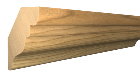 Profile View of Crown Molding, product number CR-121-016-1-MA - 1/2" x 1-21/32" Maple Crown - $2.60/ft sold by American Wood Moldings