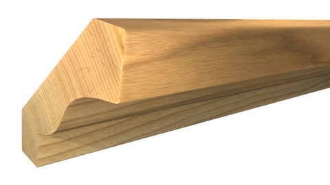 Profile View of Crown Molding, product number CR-208-020-1-HI - 5/8" x 2-1/4" Hickory Crown - $3.36/ft sold by American Wood Moldings