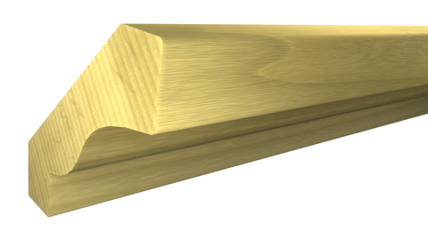 Profile View of Crown Molding, product number CR-208-020-1-PO - 5/8" x 2-1/4" Poplar Crown - $2.52/ft sold by American Wood Moldings