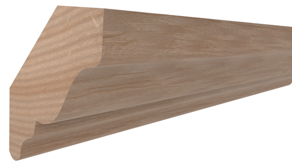 Profile View of Crown Molding, product number CR-208-022-1-RO - 11/16" x 2-1/4" Red Oak Crown - $3.36/ft sold by American Wood Moldings