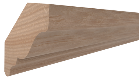 Profile View of Crown Molding, product number CR-208-022-1-RO - 11/16" x 2-1/4" Red Oak Crown - $3.36/ft sold by American Wood Moldings