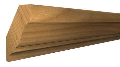 Profile View of Crown Molding, product number CR-208-024-1-AL - 3/4" x 2-1/4" Alder Crown - $3.09/ft sold by American Wood Moldings