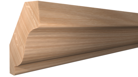 Profile View of Crown Molding, product number CR-208-024-2-RO - 3/4" x 2-1/4" Red Oak Crown - $3.36/ft sold by American Wood Moldings
