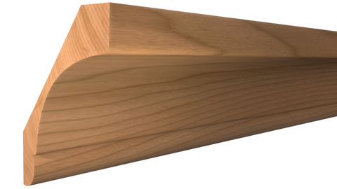 Profile View of Crown Molding, product number CR-216-024-1-CH - 3/4" x 2-1/2" Cherry Crown - $4.51/ft sold by American Wood Moldings