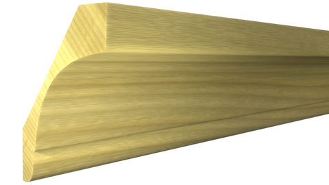 Profile View of Crown Molding, product number CR-216-024-1-PO - 3/4" x 2-1/2" Poplar Crown - $2.39/ft sold by American Wood Moldings