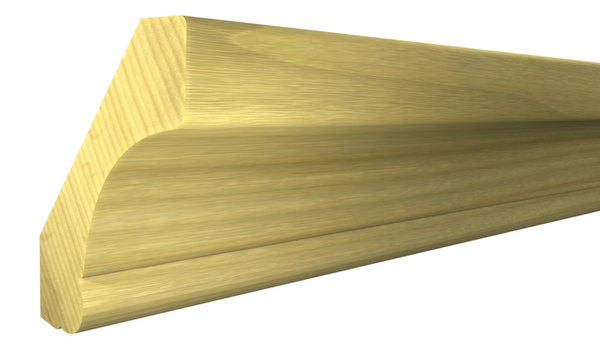 Profile View of Crown Molding, product number CR-224-026-1-PO - 13/16" x 2-3/4" Poplar Crown - $1.88/ft sold by American Wood Moldings