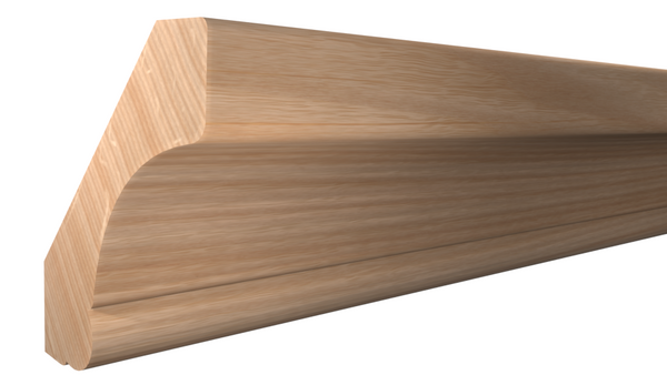 Profile View of Crown Molding, product number CR-224-026-1-RO - 13/16" x 2-3/4" Red Oak Crown - $2.32/ft sold by American Wood Moldings