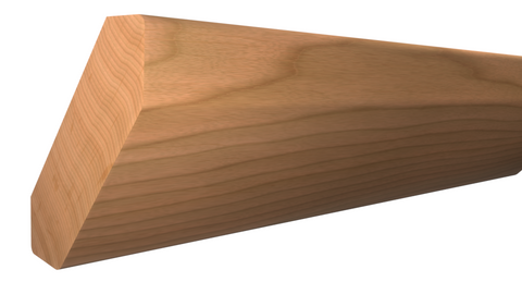 Profile View of Crown Molding, product number CR-228-025-1-CH - 25/32" x 2-7/8" Cherry Crown - $3.69/ft sold by American Wood Moldings