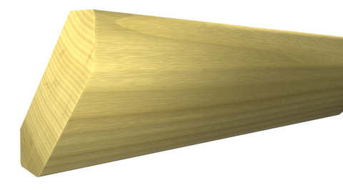 Profile View of Crown Molding, product number CR-228-025-1-PO - 25/32" x 2-7/8" Poplar Crown - $1.97/ft sold by American Wood Moldings