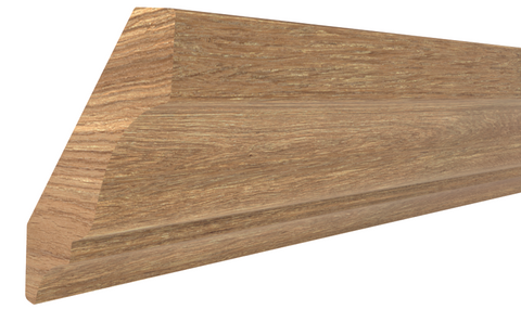 Profile View of Crown Molding, product number CR-308-022-1-KAL - 11/16" x 3-1/4" Knotty Alder Crown - $6.06/ft sold by American Wood Moldings