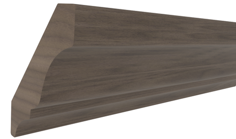 Profile View of Crown Molding, product number CR-308-022-1-WA - 11/16" x 3-1/4" Walnut Crown - $8.43/ft sold by American Wood Moldings