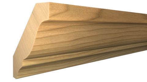 Profile View of Crown Molding, product number CR-308-022-3-MA - 11/16" x 3-1/4" Maple Crown - $3.80/ft sold by American Wood Moldings