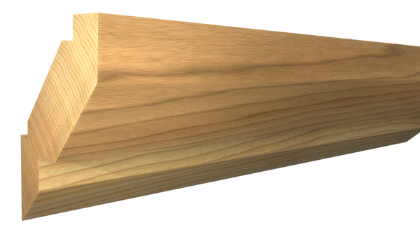 Profile View of Crown Molding, product number CR-310-028-1-HI - 7/8" x 3-5/16" Hickory Crown - $2.80/ft sold by American Wood Moldings