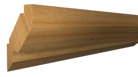 Profile View of Crown Molding, product number CR-310-028-1-KAL - 7/8" x 3-5/16" Knotty Alder Crown - $3.38/ft sold by American Wood Moldings