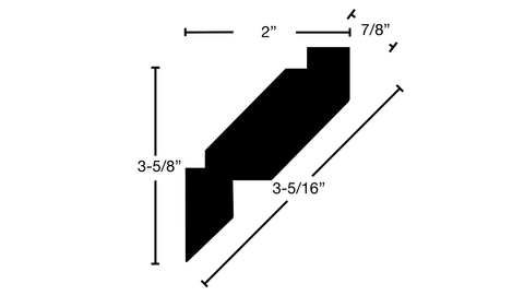 CR-310-028-1-TMA - 7/8" x 3-5/16" Tiger Stripe Maple Crown - $11.67/ft