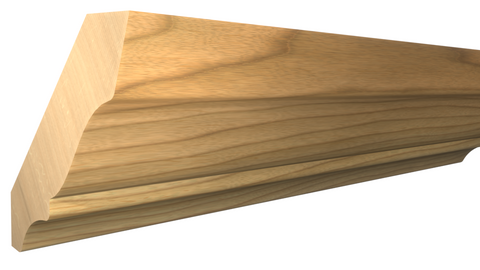 Profile View of Crown Molding, product number CR-312-024-1-MA - 3/4" x 3-3/8" Maple Crown - $3.95/ft sold by American Wood Moldings