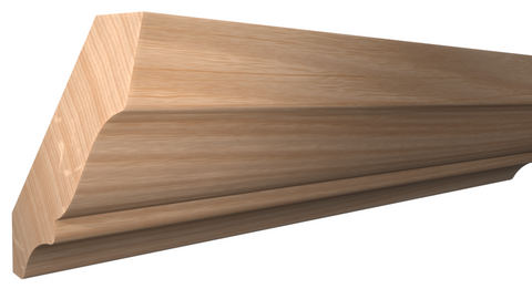 Profile View of Crown Molding, product number CR-312-024-1-RO - 3/4" x 3-3/8" Red Oak Crown - $2.85/ft sold by American Wood Moldings