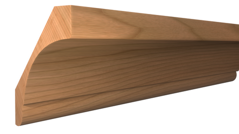 Profile View of Crown Molding, product number CR-316-024-2-CH - 3/4" x 3-1/2" Cherry Crown - $4.51/ft sold by American Wood Moldings