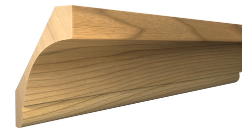 Profile View of Crown Molding, product number CR-316-024-2-MA - 3/4" x 3-1/2" Maple Crown - $4.11/ft sold by American Wood Moldings