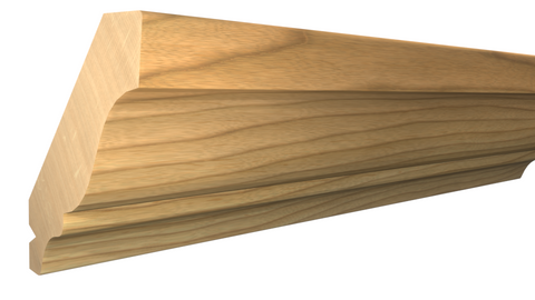Profile View of Crown Molding, product number CR-320-026-2-MA - 13/16" x 3-5/8" Maple Crown - $4.24/ft sold by American Wood Moldings
