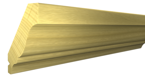 Profile View of Crown Molding, product number CR-320-026-2-PO - 13/16" x 3-5/8" Poplar Crown - $2.48/ft sold by American Wood Moldings