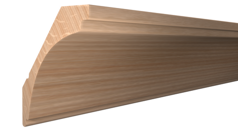 Profile View of Crown Molding, product number CR-400-026-1-RO - 13/16" x 4" Red Oak Crown - $3.42/ft sold by American Wood Moldings