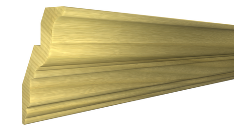 Profile View of Crown Molding, product number CR-404-026-1-PO - 13/16" x 4-1/8" Poplar Crown - $4.16/ft sold by American Wood Moldings