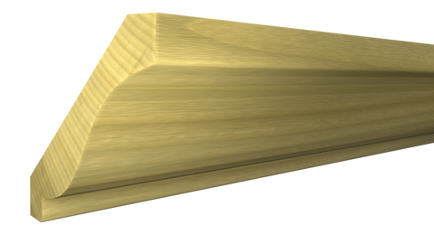 Profile View of Crown Molding, product number CR-406-024-1-PO - 3/4" x 4-3/16" Poplar Crown - $3.00/ft sold by American Wood Moldings