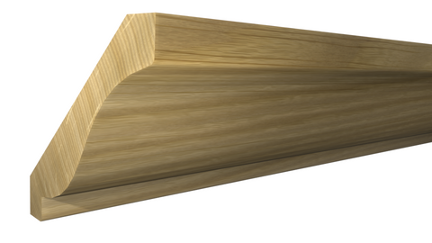Profile View of Crown Molding, product number CR-406-024-1-WO - 3/4" x 4-3/16" White Oak Crown - $8.95/ft sold by American Wood Moldings