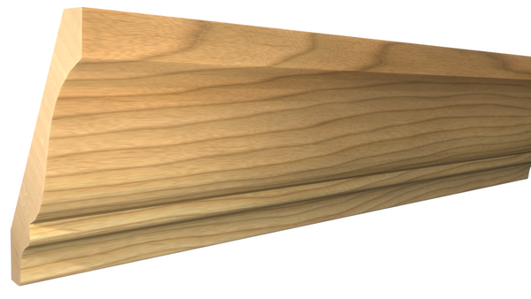 Profile View of Crown Molding, product number CR-408-020-2-MA - 5/8" x 4-1/4" Maple Crown - $5.70/ft sold by American Wood Moldings