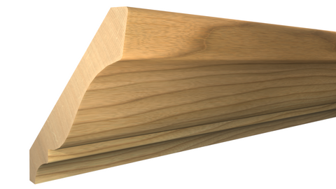 Profile View of Crown Molding, product number CR-408-022-1-MA - 11/16" x 4-1/4" Maple Crown - $5.70/ft sold by American Wood Moldings