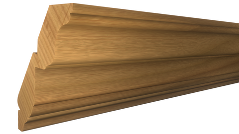 Profile View of Crown Molding, product number CR-412-028-1-AL - 7/8" x 4-3/8" Alder Crown - $6.01/ft sold by American Wood Moldings