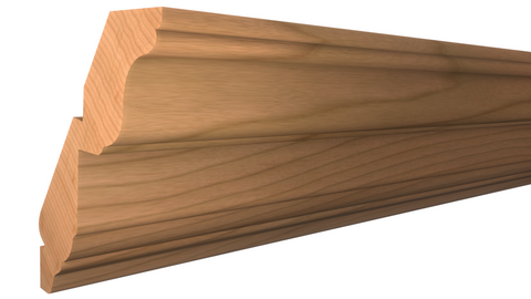 Profile View of Crown Molding, product number CR-412-028-1-CH - 7/8" x 4-3/8" Cherry Crown - $7.05/ft sold by American Wood Moldings