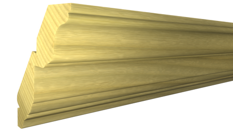 Profile View of Crown Molding, product number CR-412-028-1-PO - 7/8" x 4-3/8" Poplar Crown - $3.31/ft sold by American Wood Moldings