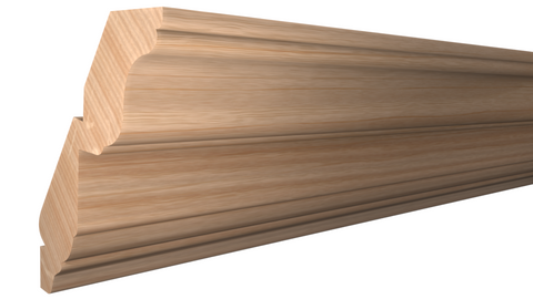 Profile View of Crown Molding, product number CR-412-028-1-RO - 7/8" x 4-3/8" Red Oak Crown - $4.93/ft sold by American Wood Moldings