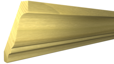 Profile View of Crown Molding, product number CR-420-024-2-PO - 3/4" x 4-5/8" Poplar Crown - $3.27/ft sold by American Wood Moldings