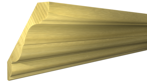 Profile View of Crown Molding, product number CR-504-024-1-PO - 3/4" x 5-1/8" Poplar Crown - $3.32/ft sold by American Wood Moldings