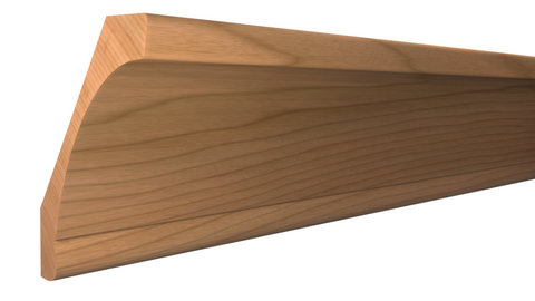 Profile View of Crown Molding, product number CR-512-102-1-CH - 1-1/16" x 5-3/8" Cherry Crown - $9.43/ft sold by American Wood Moldings