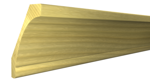 Profile View of Crown Molding, product number CR-512-102-1-PO - 1-1/16" x 5-3/8" Poplar Crown - $5.46/ft sold by American Wood Moldings