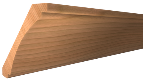 Profile View of Crown Molding, product number CR-516-028-1-CH - 7/8" x 5-1/2" Cherry Crown - $8.86/ft sold by American Wood Moldings