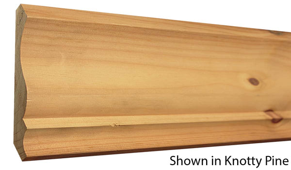 Profile View of Crown Molding, product number CR-524-024-1-RO - 3-3/8" x 4" Red Oak Crown Molding - $5.43/ft sold by American Wood Moldings