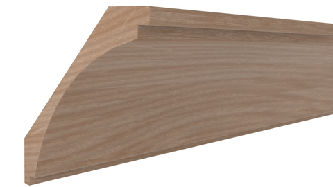 Profile View of Crown Molding, product number CR-520-030-1-RO - 15/16" x 5-5/8" Red Oak Crown - $5.30/ft sold by American Wood Moldings