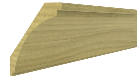 Profile View of Crown Molding, product number CR-520-030-1-PO - 15/16" x 5-5/8" Poplar Crown - $5.04/ft sold by American Wood Moldings